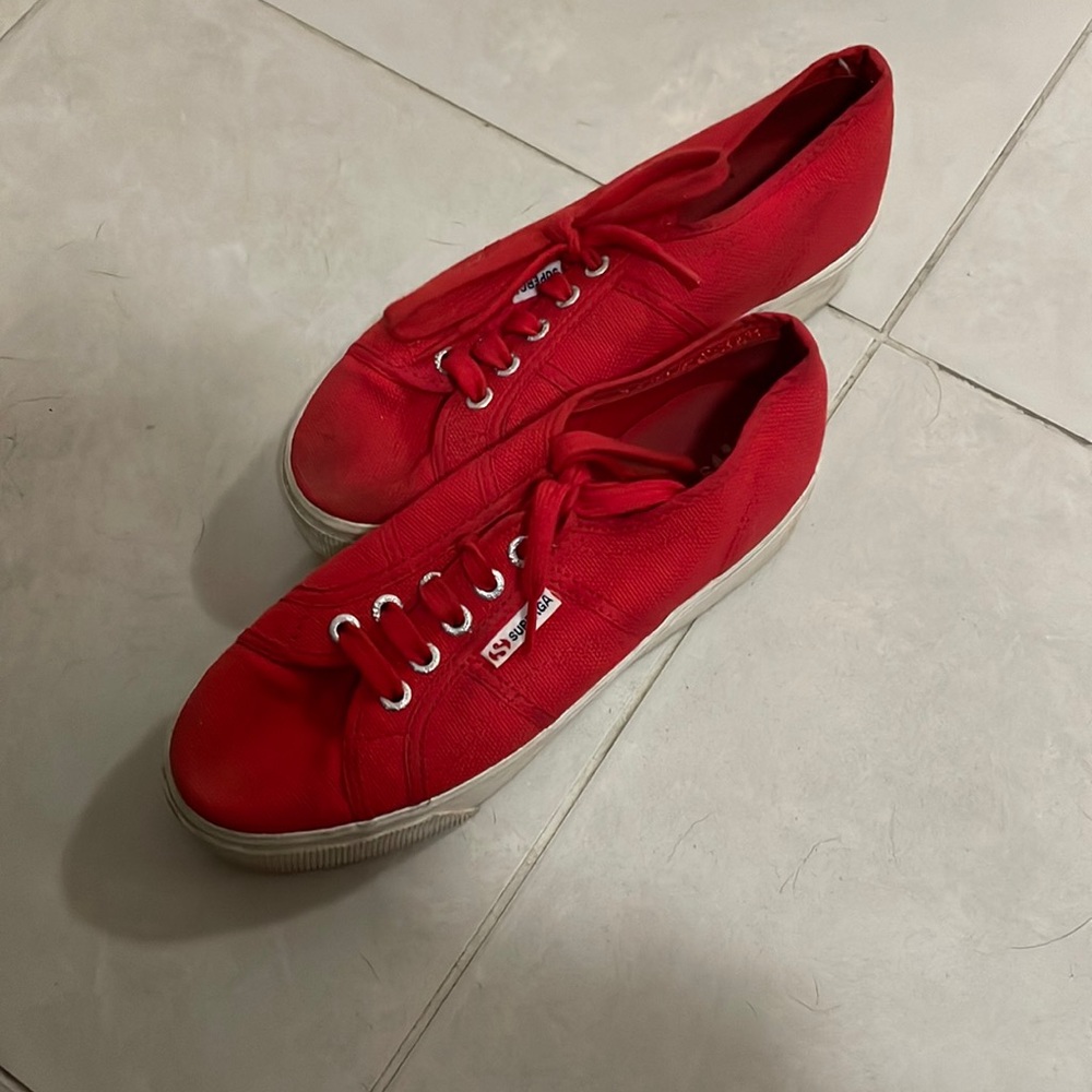 red superga platforms
